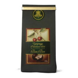 Dark Chocolate Praline Filled with Sour Cherry Palinka 100 gr