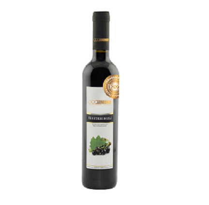 blackcurrant wine in a bottle